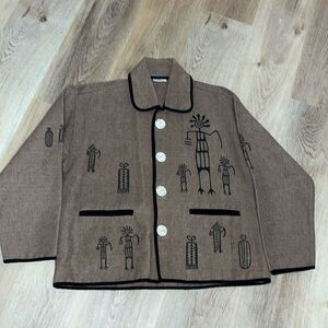 Gorgeous Venus Imports Cotton Tribal Button Down Jacket Medium